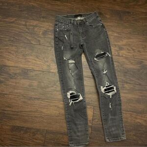AMIRI Charcoal Distressed Skinny Jeans sz 30
